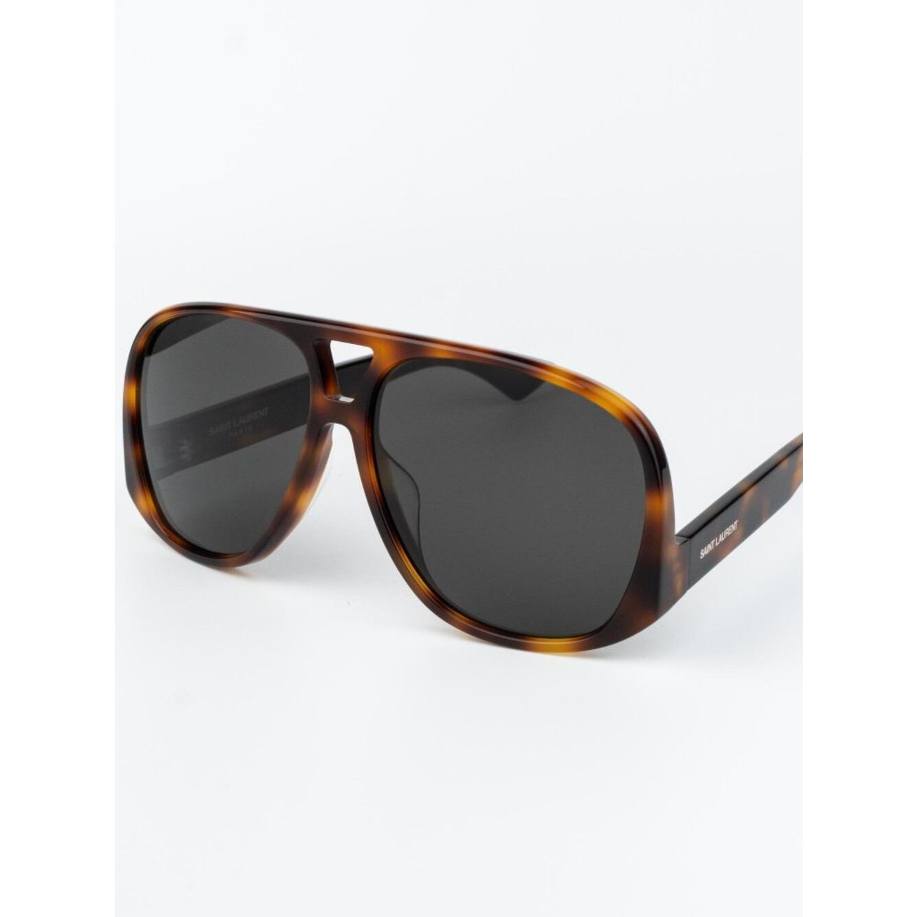 Saint Laurent Women Sunglasses Havana Square Sl652/F Solace 002 New Authentic